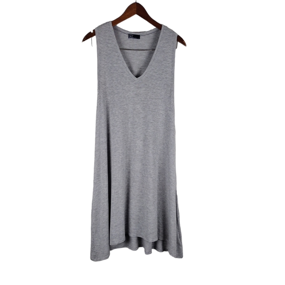GAP Gray & White Striped Dress - Size Small